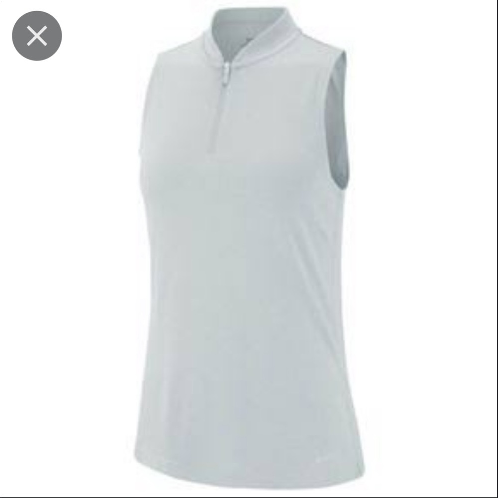 Nike Plus Size 2X‎ Grey Dri Fit Blade Sleeveless Polo Top New NWT